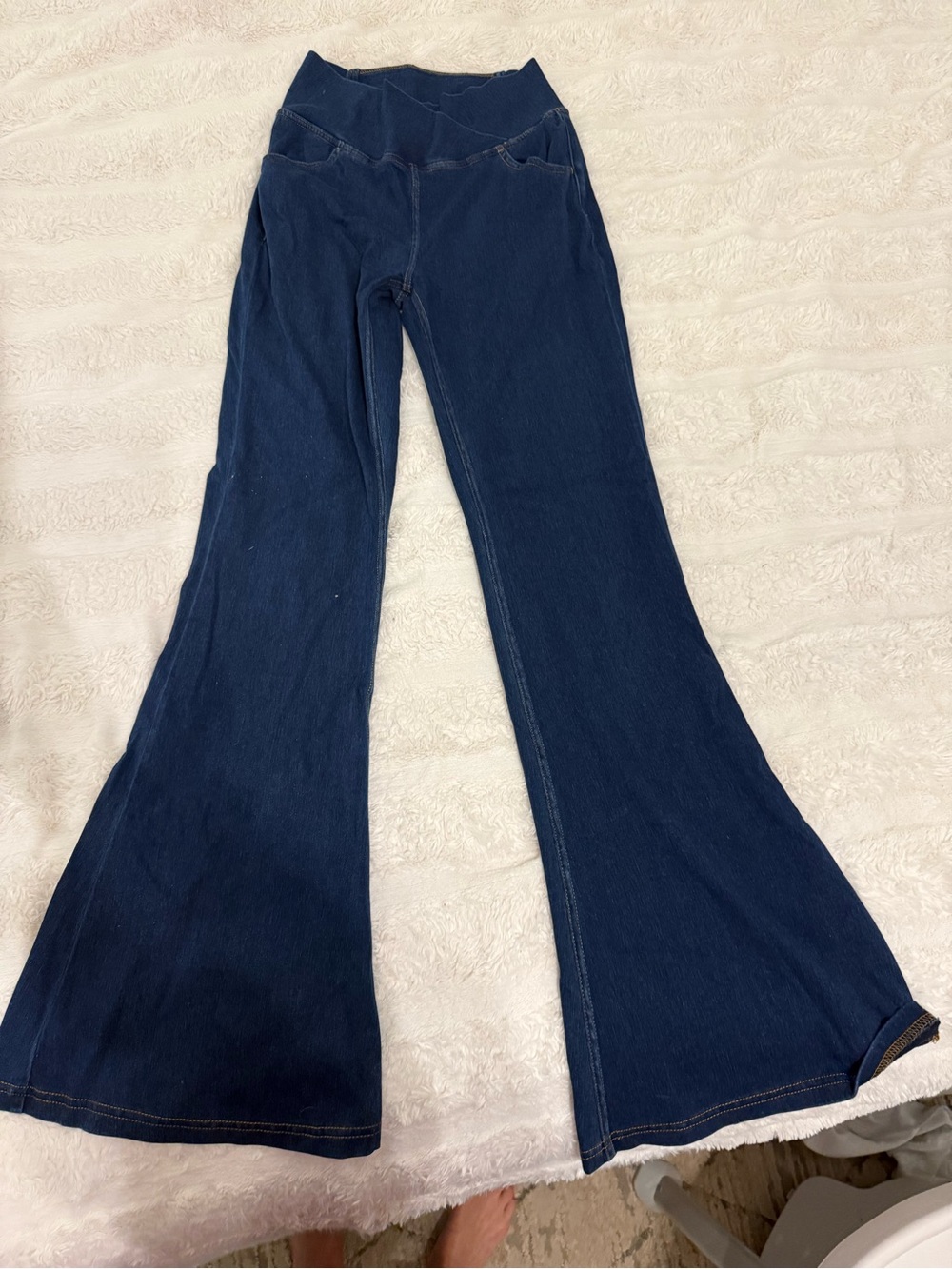 HALARA Dark Blue Flare Jeggings